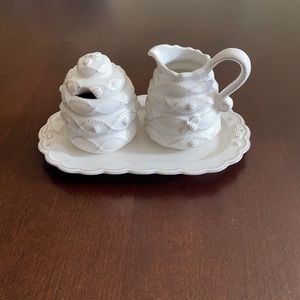 Juliska Sugar and Creamer Three Piece Set Beehive